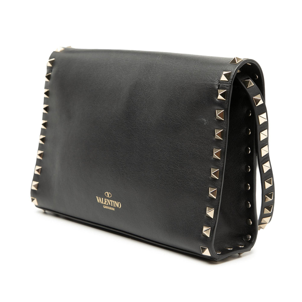 Valentino Small Leather Rockstud Flap Crossbody