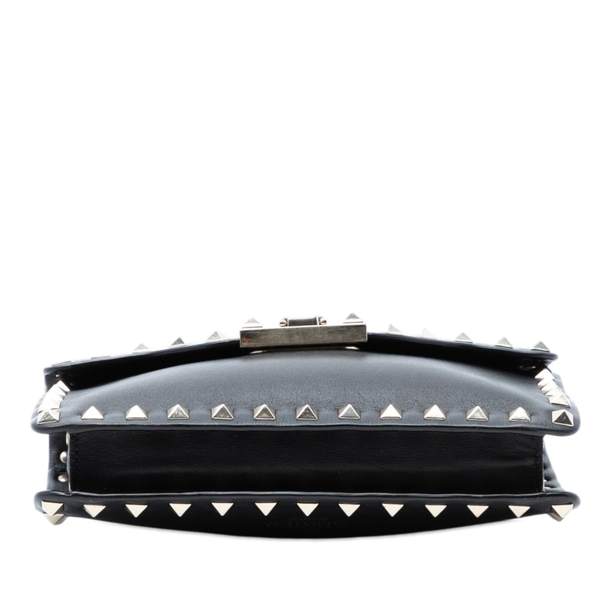 Valentino Small Leather Rockstud Flap Crossbody