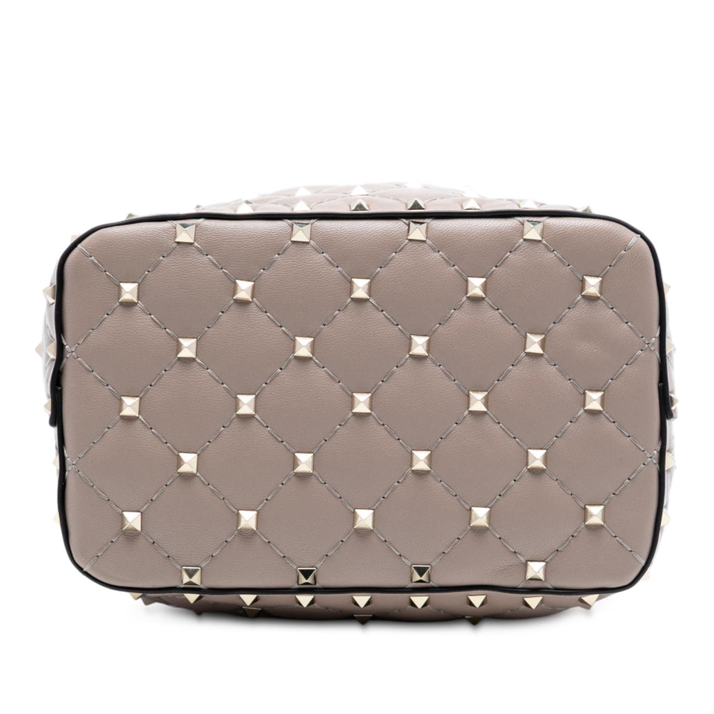 Valentino Small Leather Rockstud Spike Bucket Bag