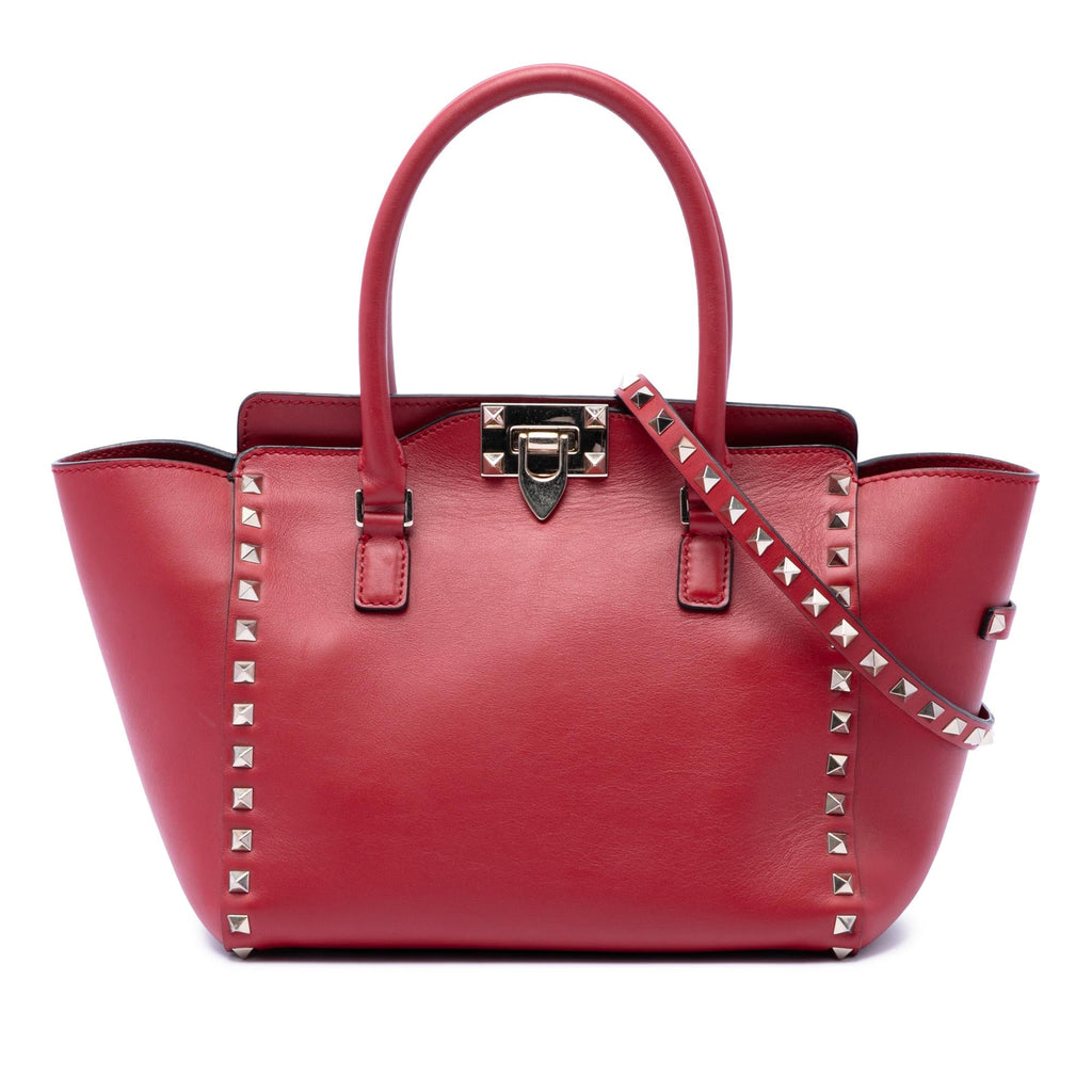 Valentino Small Leather Rockstud Trapeze Satchel