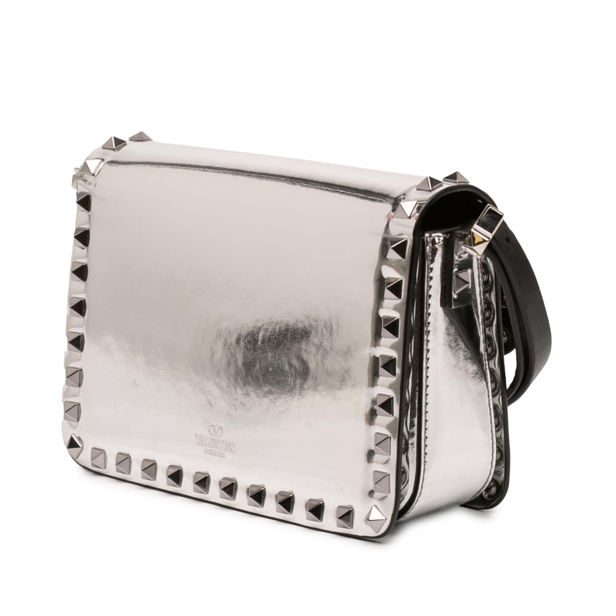 Valentino Small Mirror Calfskin Rockstud23 Shoulder Bag