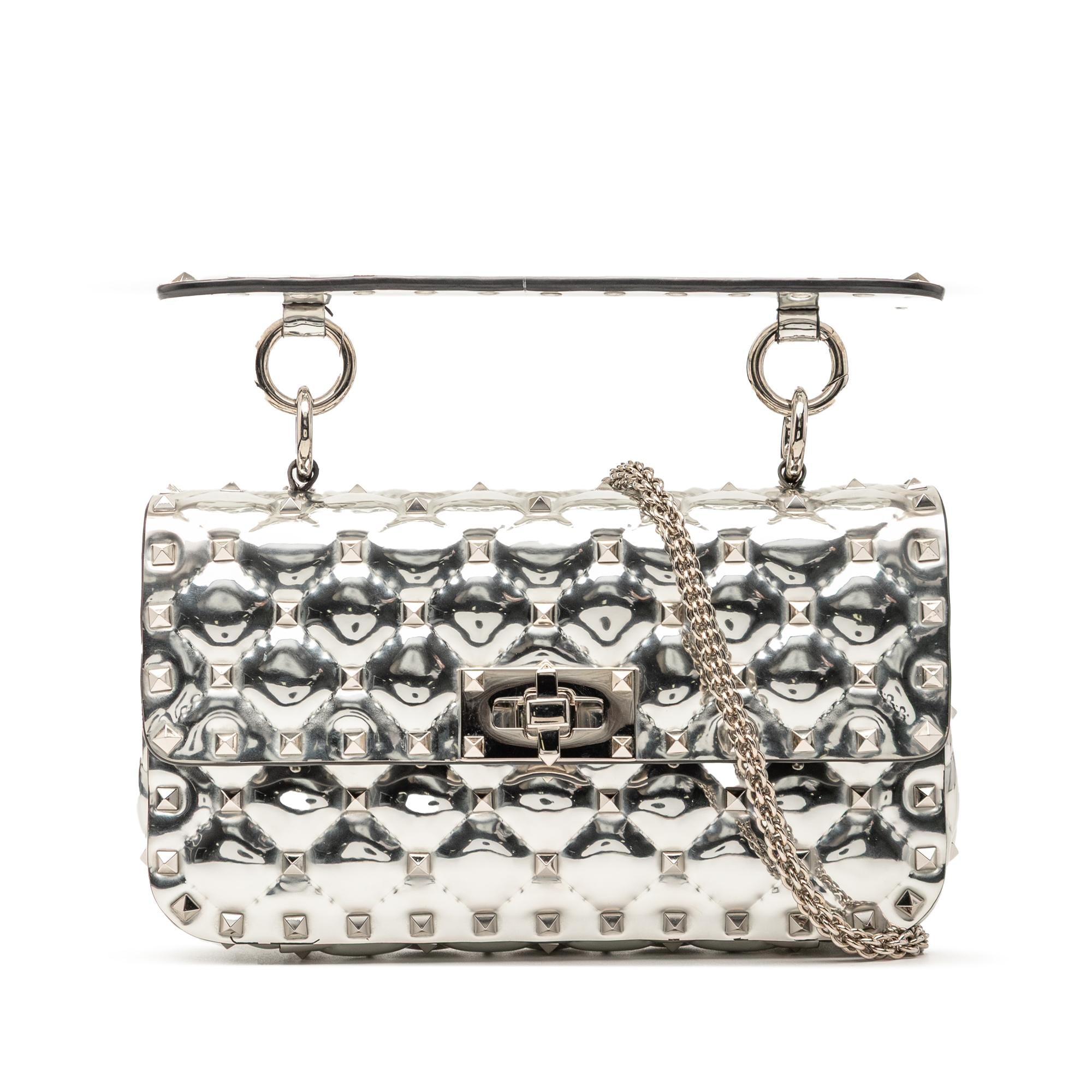 Valentino Small Patent Rockstud Spike Satchel