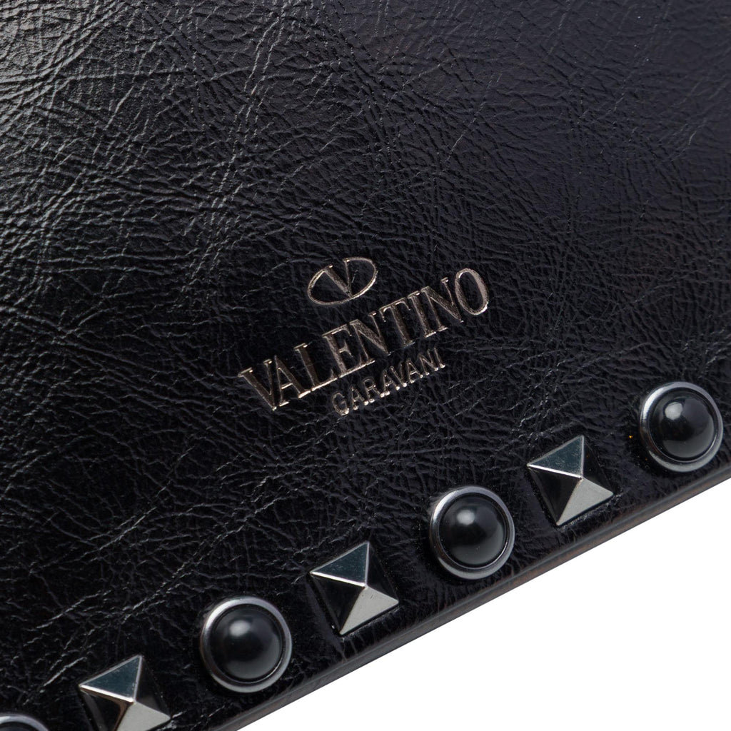 Valentino Textured Leather Rolling Rockstud Camera Bag
