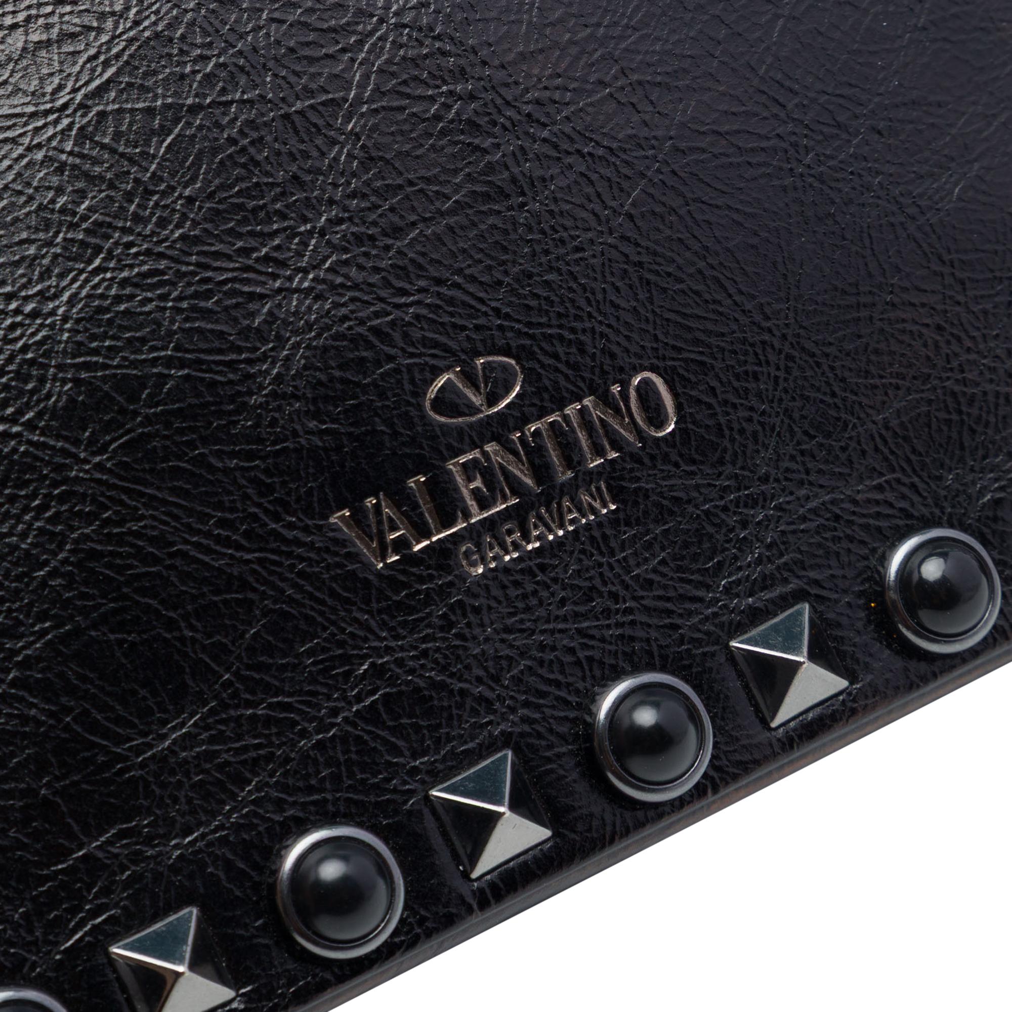 Valentino Textured Leather Rolling Rockstud Camera Bag