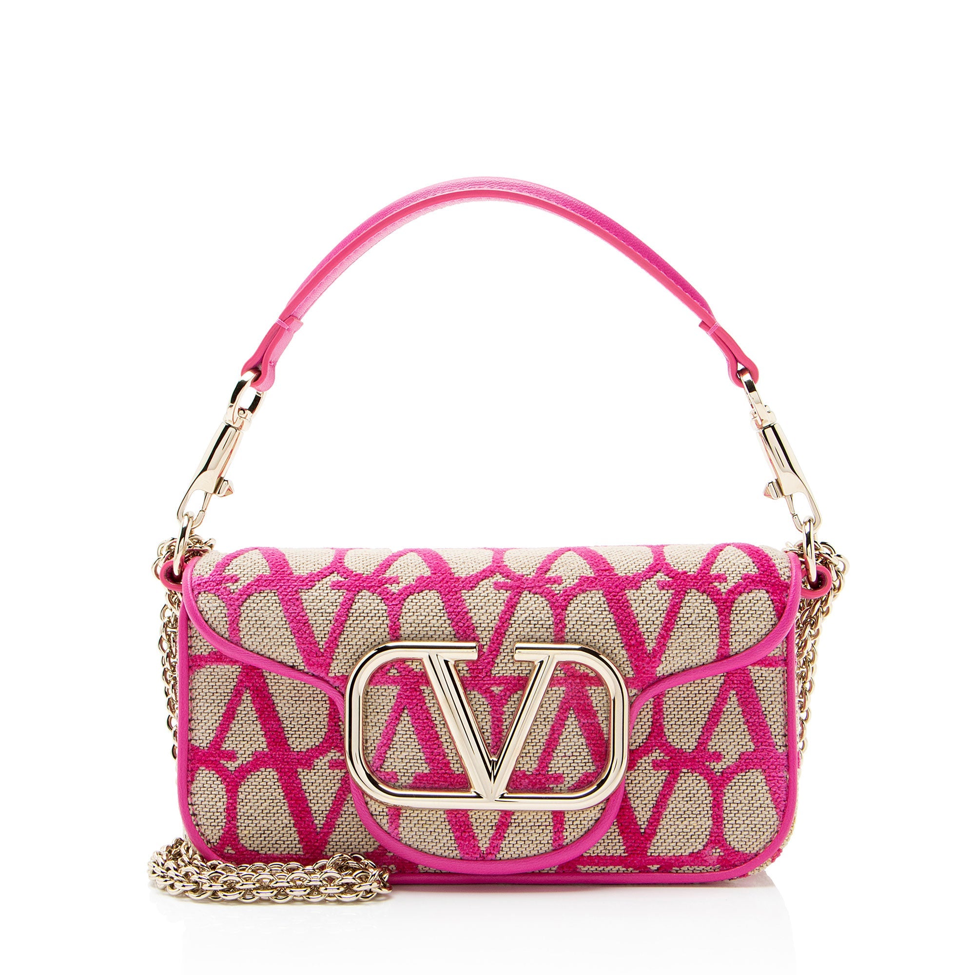 Valentino Toile Iconographe V Logo Loco Small Shoulder Bag