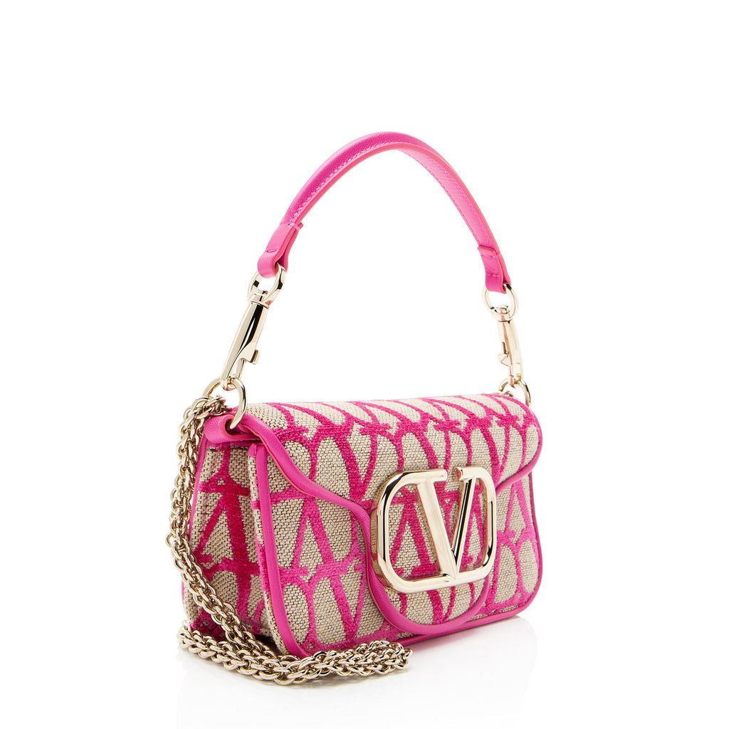 Valentino Toile Iconographe V Logo Loco Small Shoulder Bag