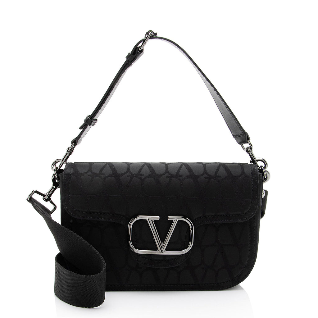 Valentino Toile Iconographe V Logo Shoulder Bag