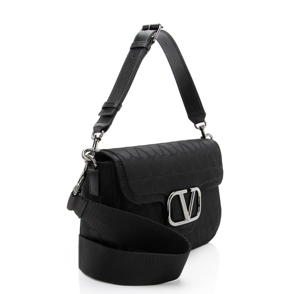 Valentino Toile Iconographe V Logo Shoulder Bag