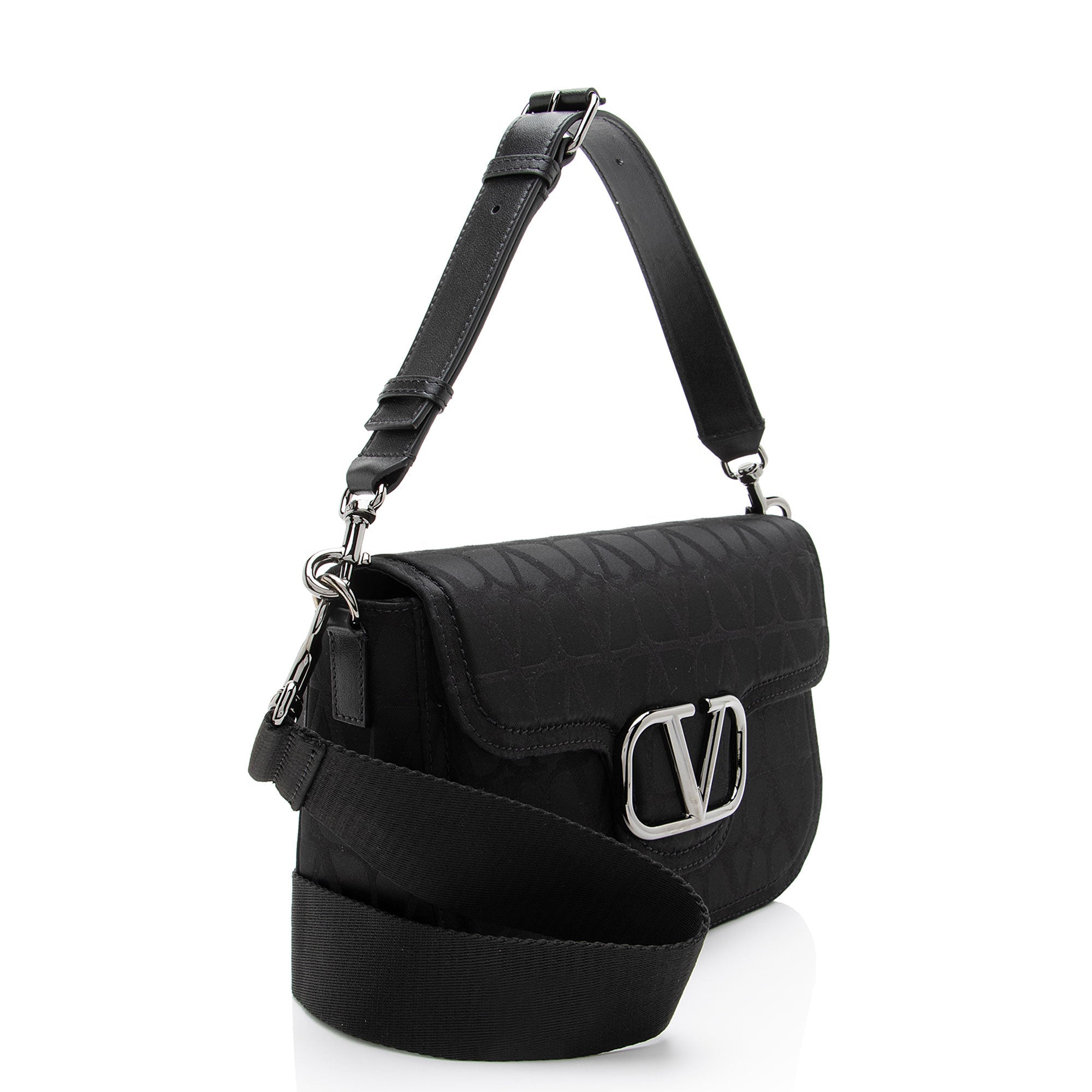 Valentino Toile Iconographe V Logo Shoulder Bag