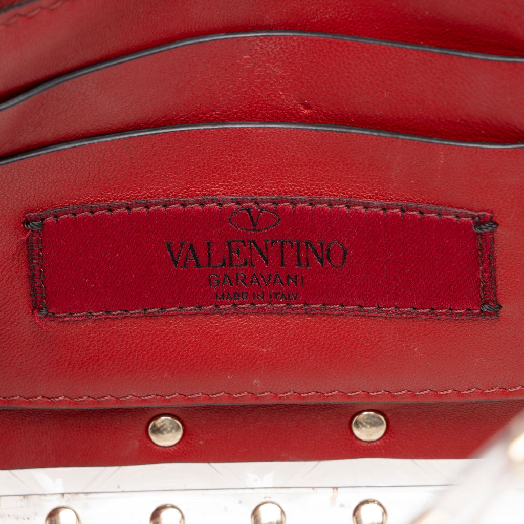Valentino Transparent PVC Rockstud Spike Up Shoulder Bag
