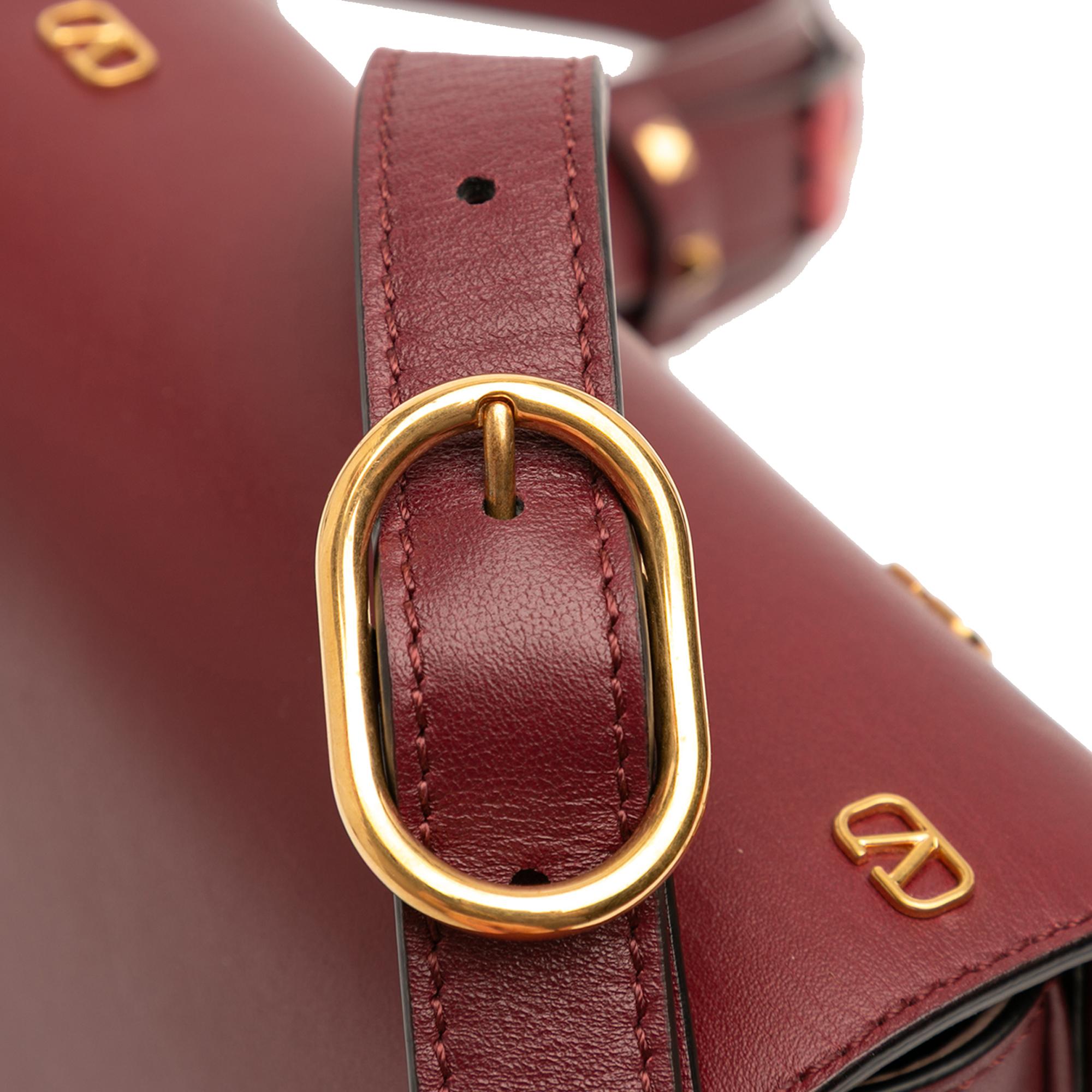 Valentino VLogo Embellished Leather Crossbody