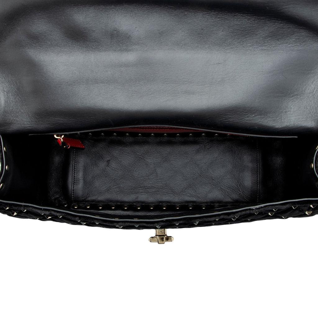 Valentino Velvet Rockstud Spike Up Shoulder Bag