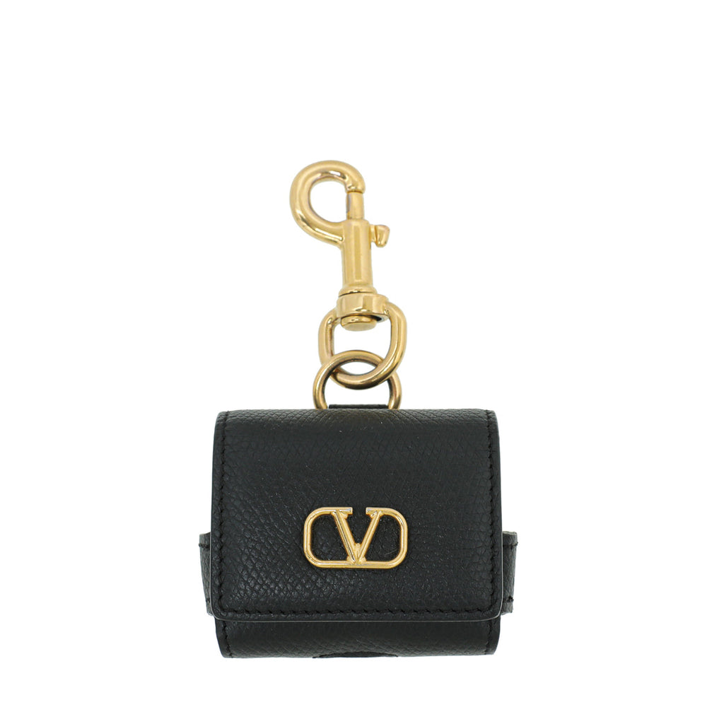 Valentino Black VLOGO Airpods Case