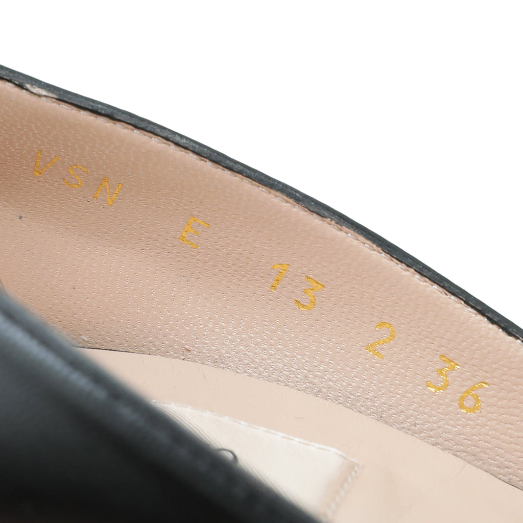 Valentino Black Rockstud Stud Wrap Strap Pump 36