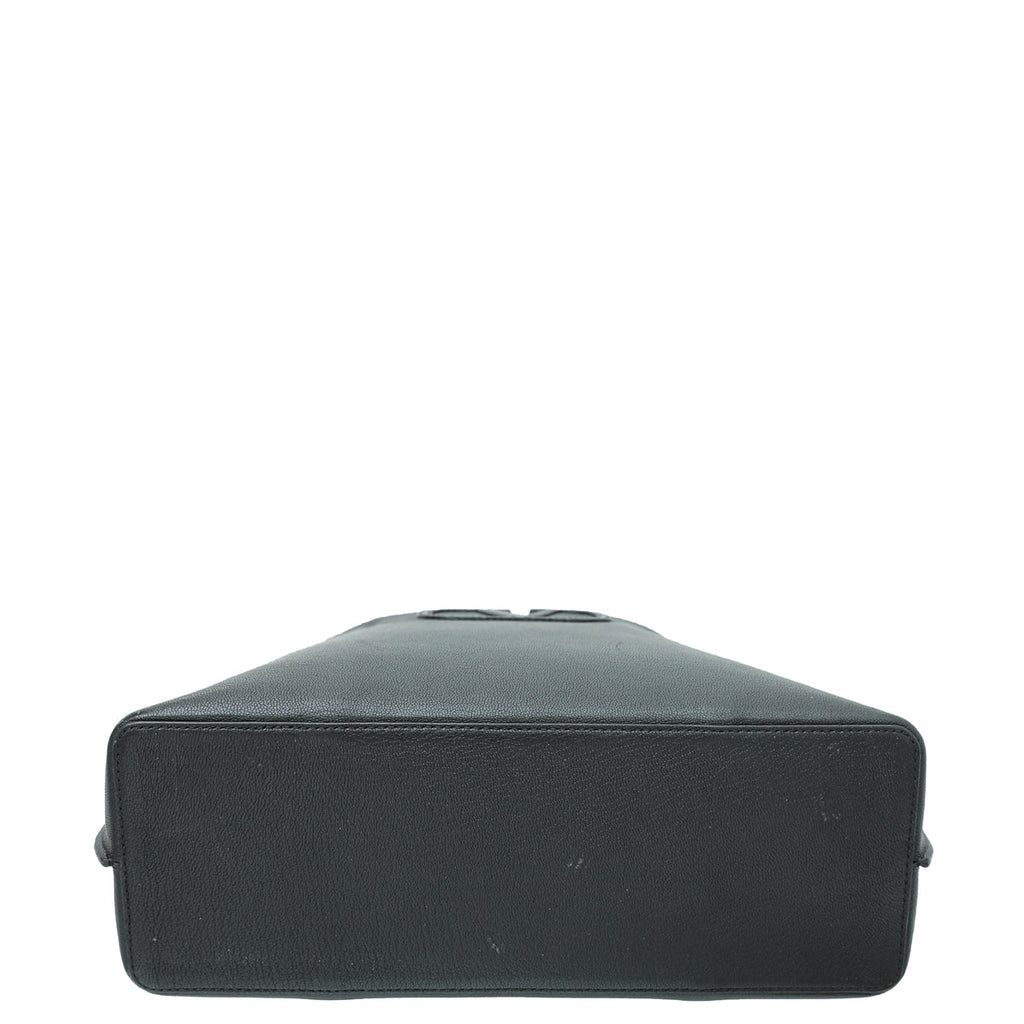 Valentino Black VLogo Fillme Tote Medium Bag