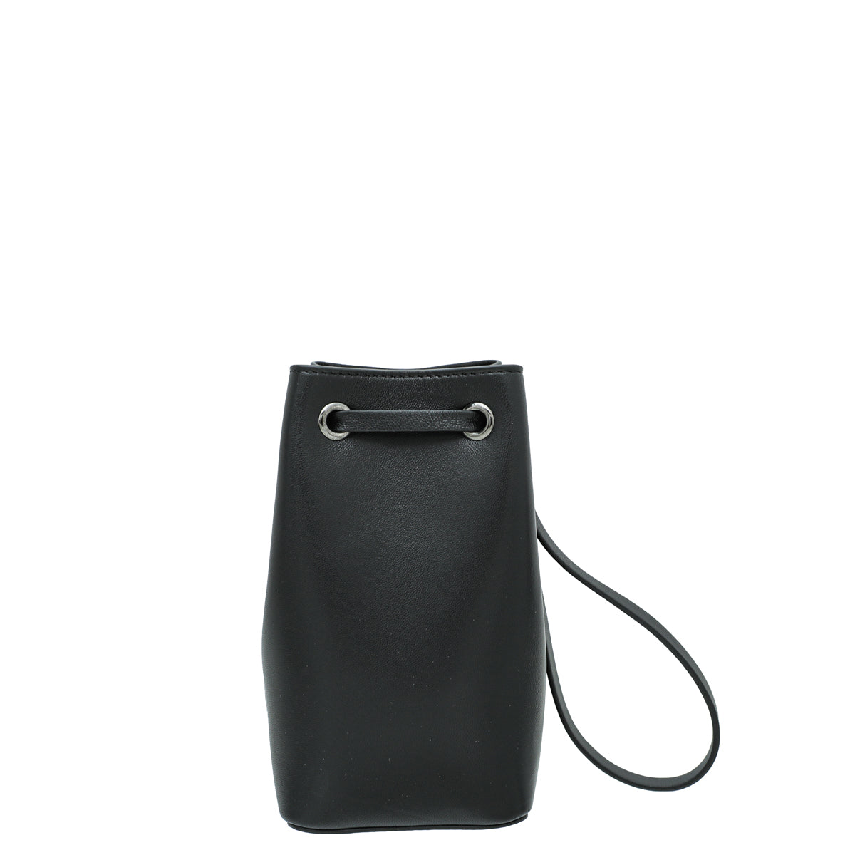 Valentino Black VLogo Wristlet Bucket Bag