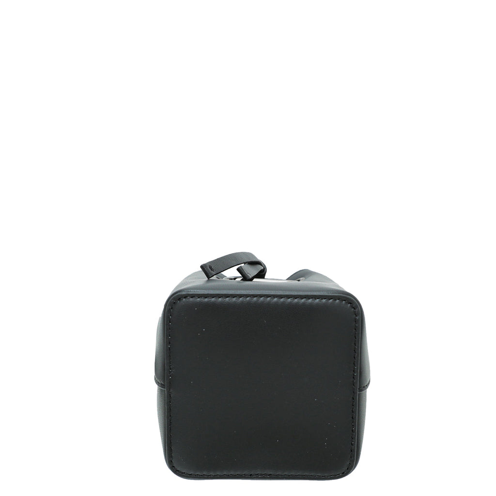 Valentino Black VLogo Wristlet Bucket Bag