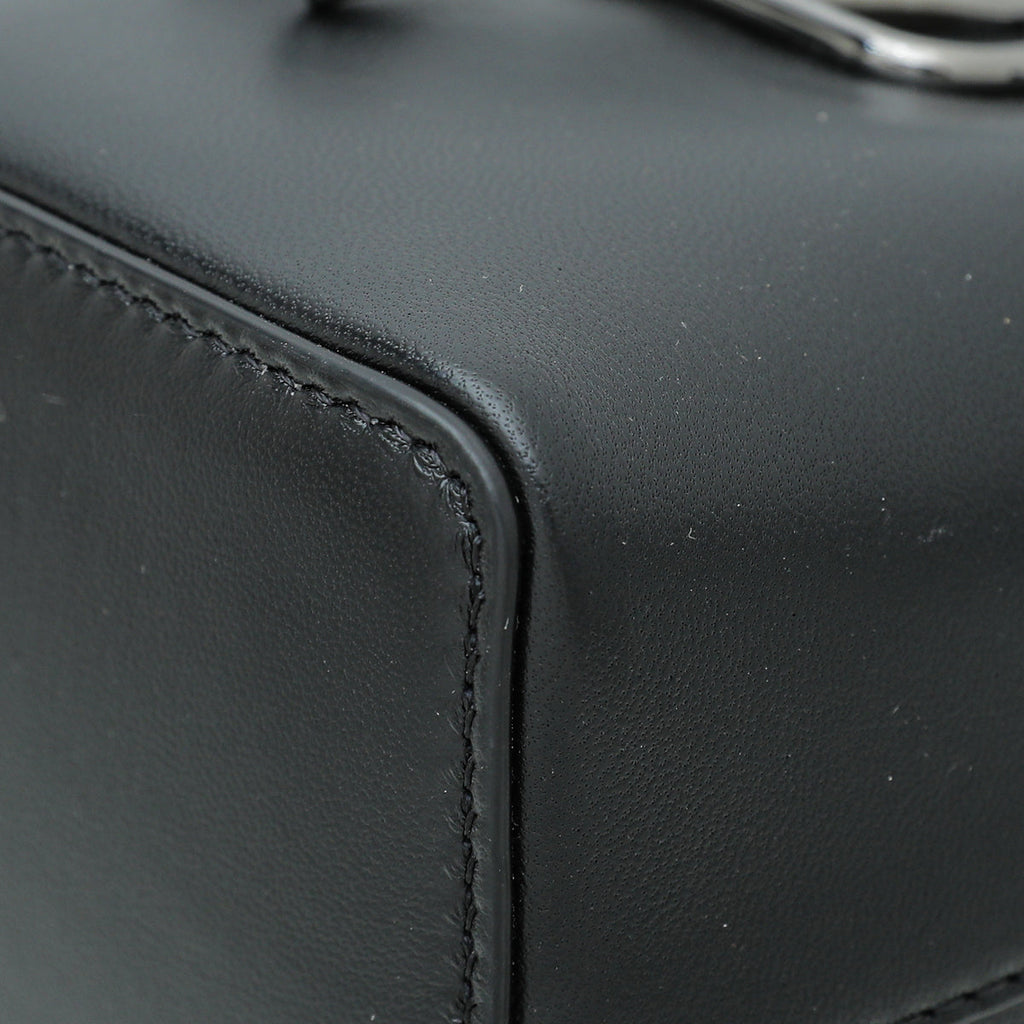 Valentino Black VLogo Wristlet Bucket Bag