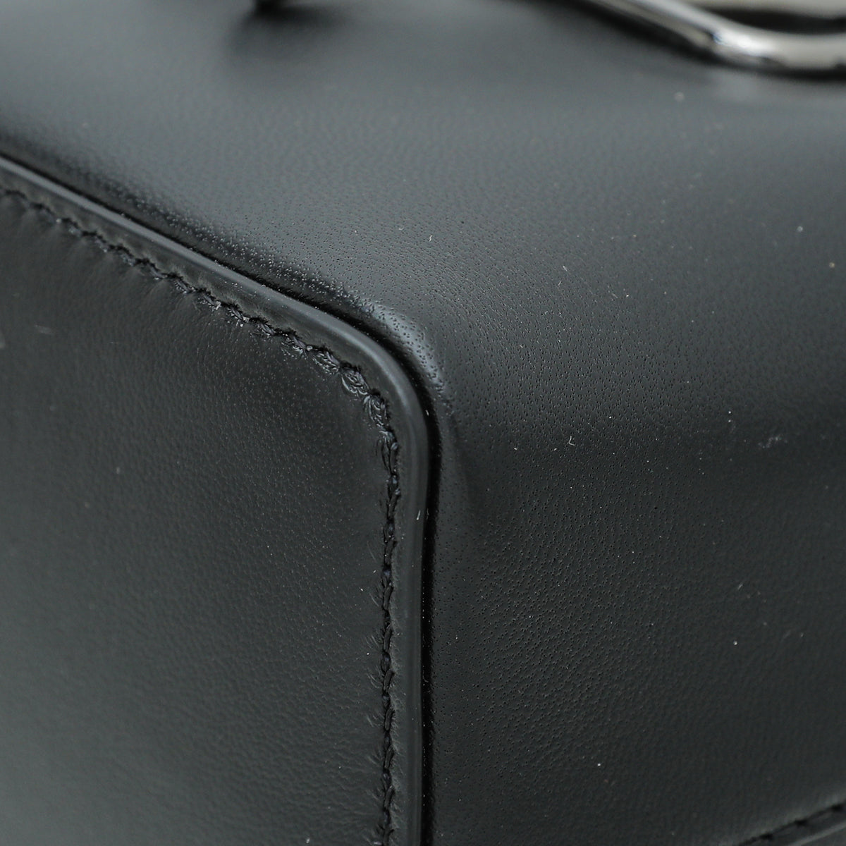 Valentino Black VLogo Wristlet Bucket Bag