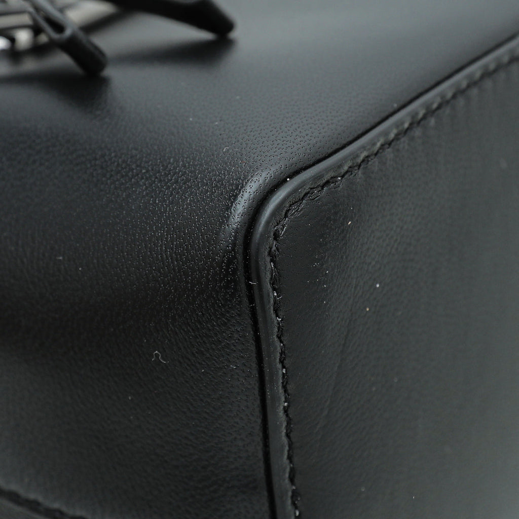 Valentino Black VLogo Wristlet Bucket Bag