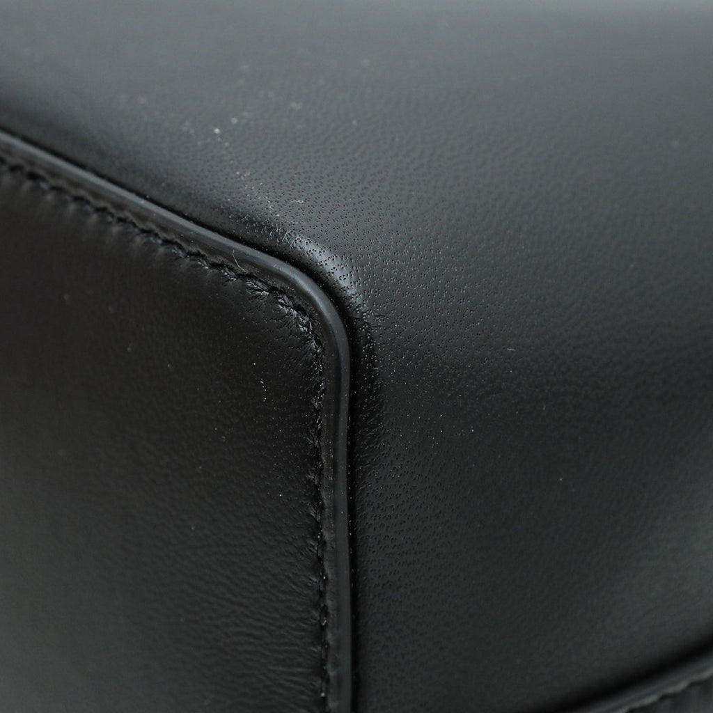 Valentino Black VLogo Wristlet Bucket Bag
