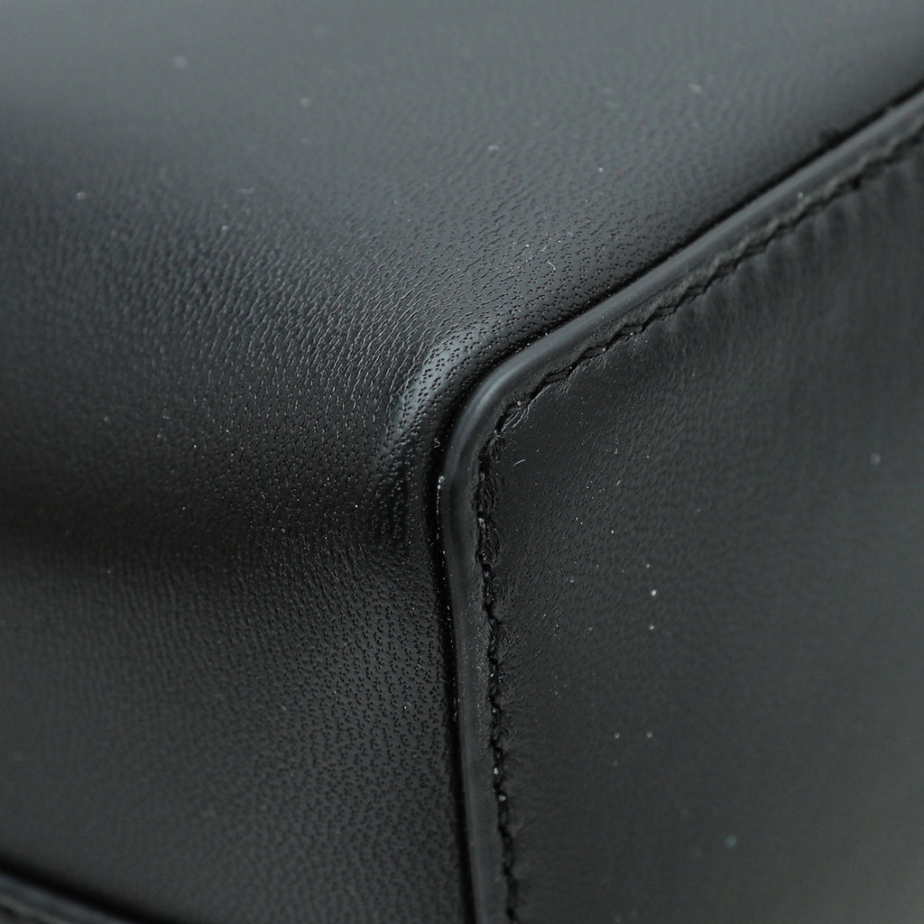Valentino Black VLogo Wristlet Bucket Bag