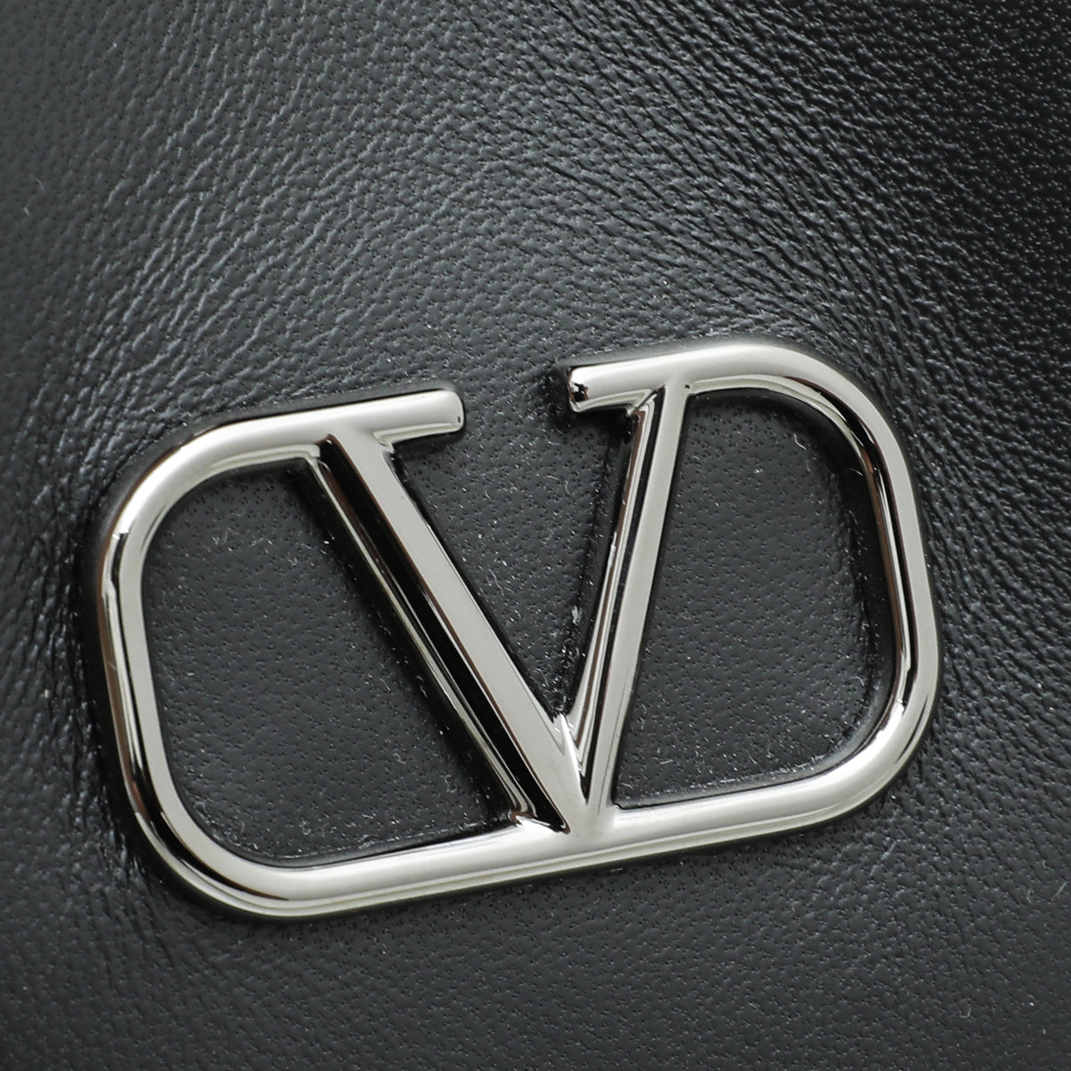 Valentino Black VLogo Wristlet Bucket Bag
