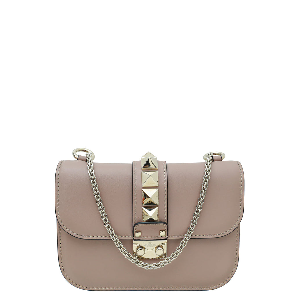 Valentino Poudre Glam Lock Rockstud Small Chain Bag