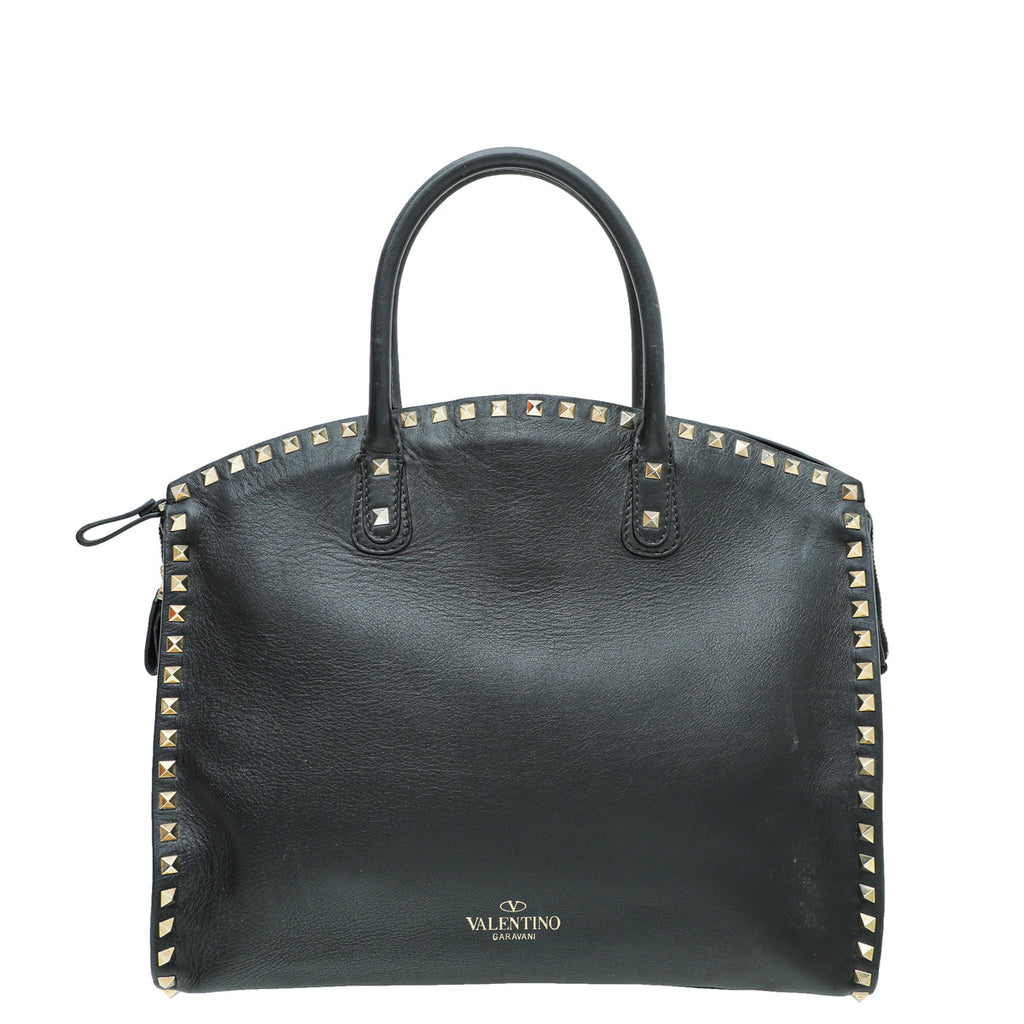 Valentino Black Valentino Rockstud Tote Bag