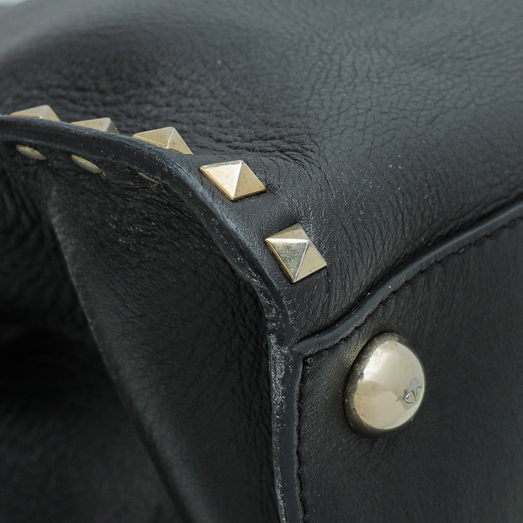 Valentino Black Valentino Rockstud Tote Bag