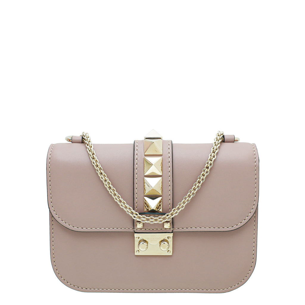 Valentino Poudre Glam Lock Rockstud Small Flap Bag