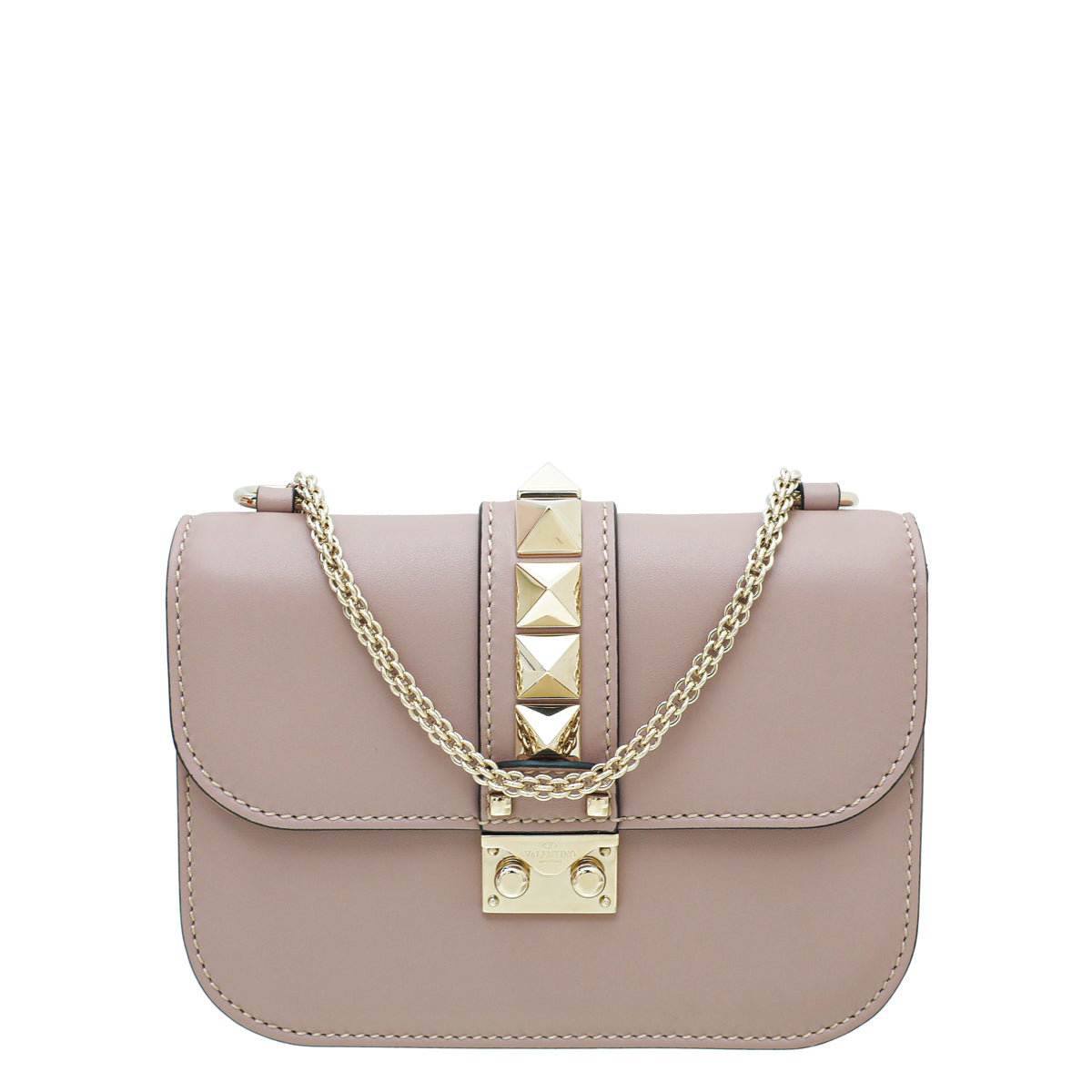 Valentino Poudre Glam Lock Rockstud Small Flap Bag