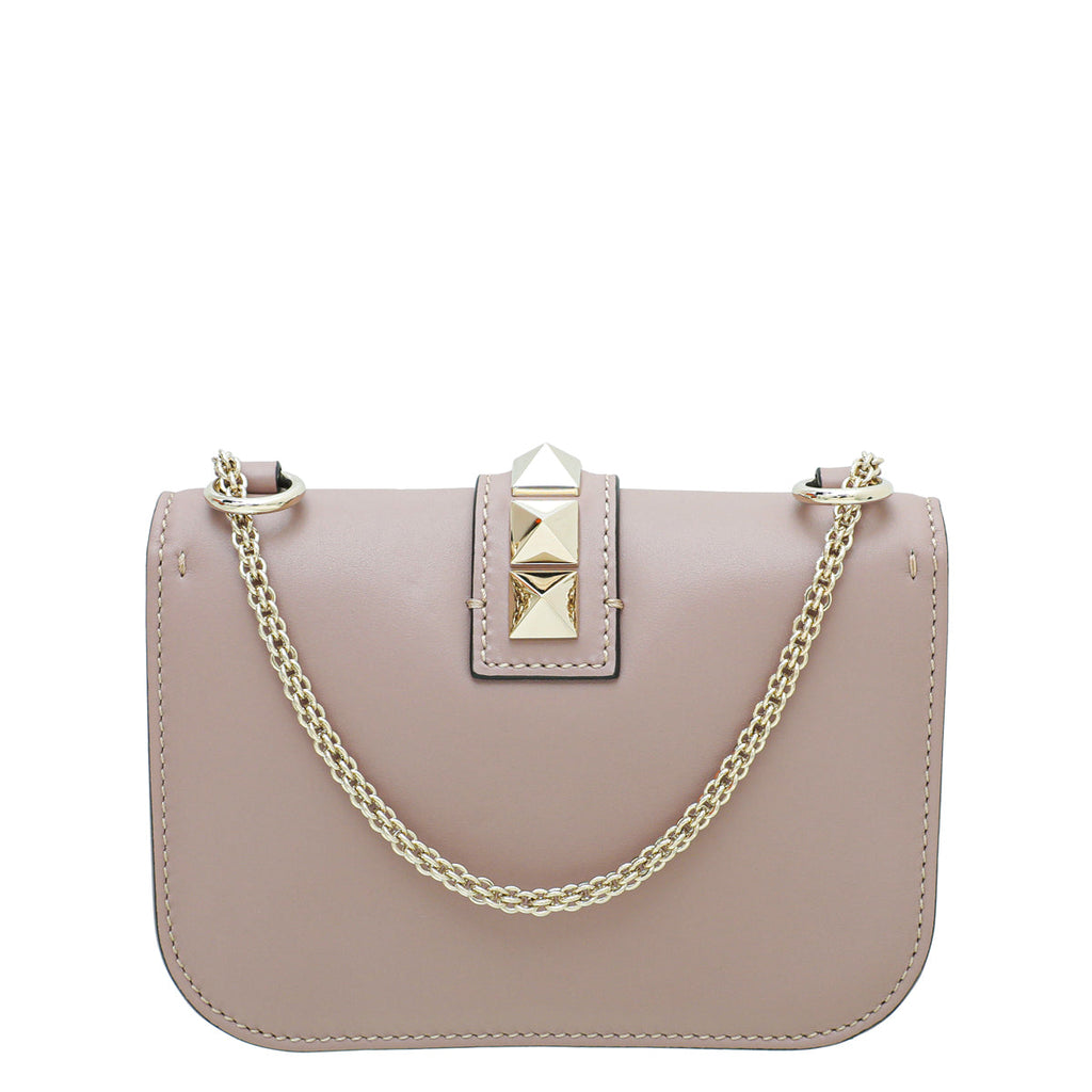 Valentino Poudre Glam Lock Rockstud Small Flap Bag