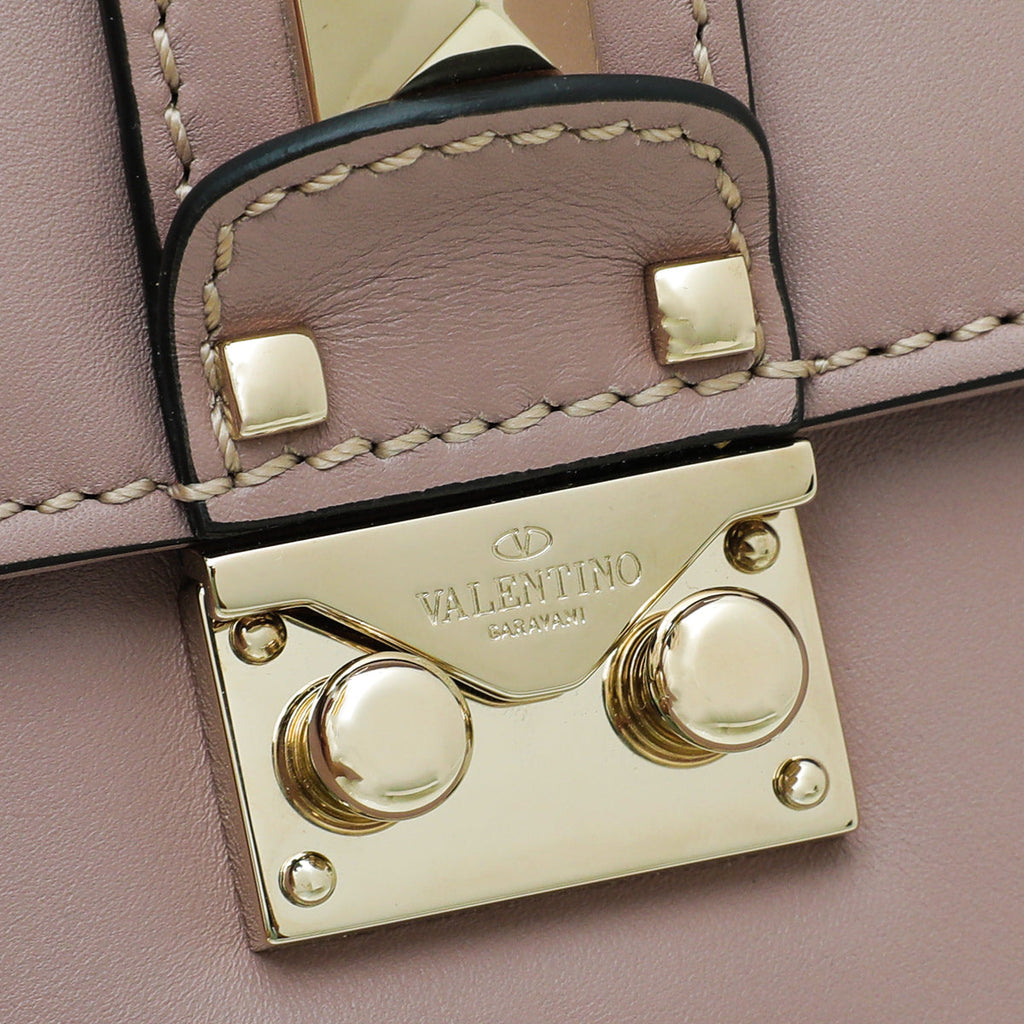Valentino Poudre Glam Lock Rockstud Small Flap Bag