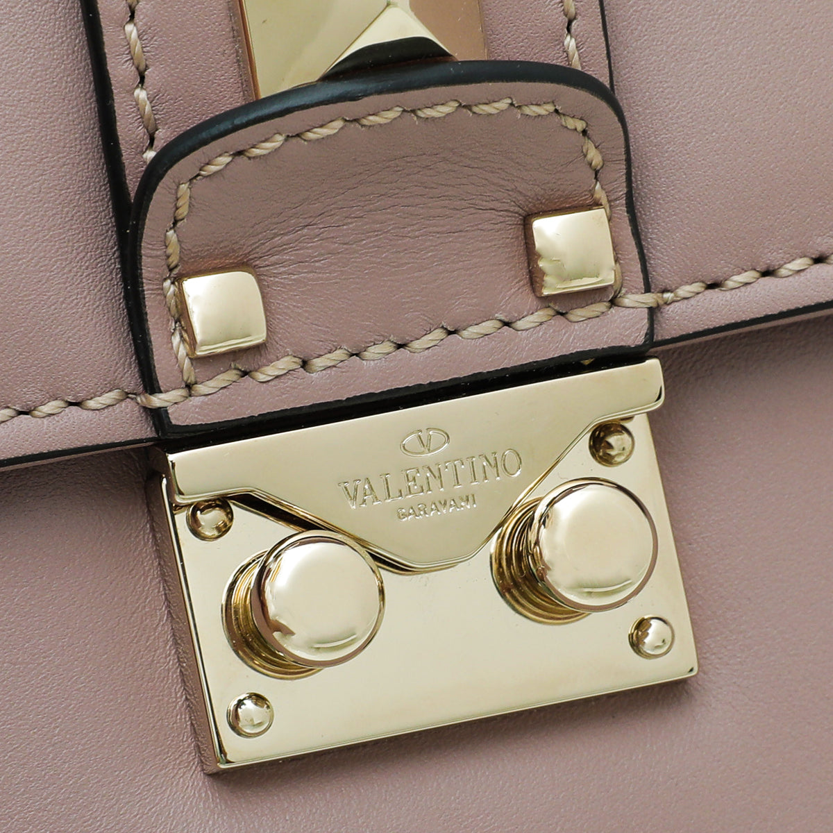 Valentino Poudre Glam Lock Rockstud Small Flap Bag