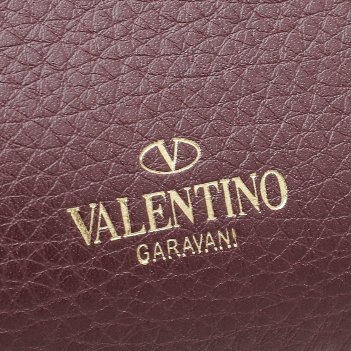 Valentino Burgundy B-Rockstud Flap Chain Medium Bag