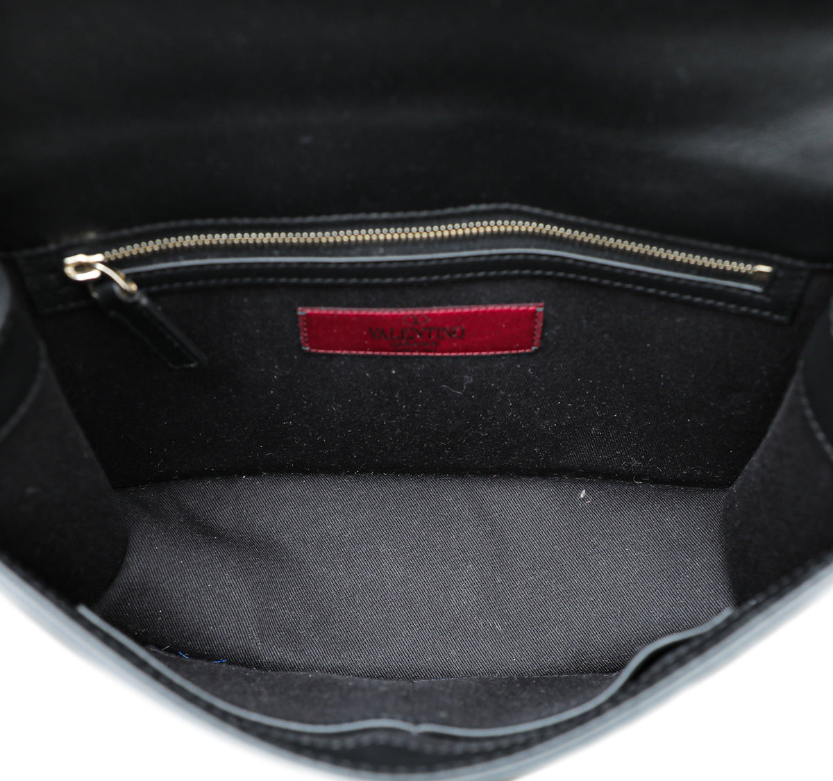 Valentino Black Glam Lock Rockstud Medium Flap Bag