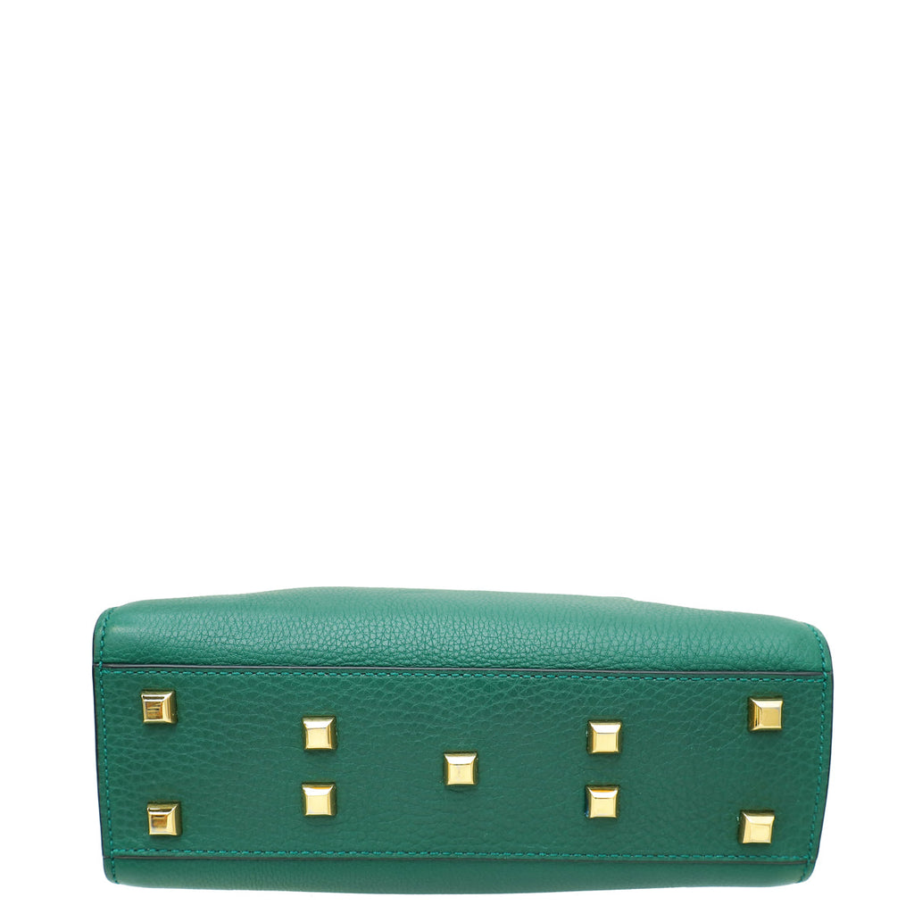 Valentino Green My Rockstud Single Handle Medium Bag