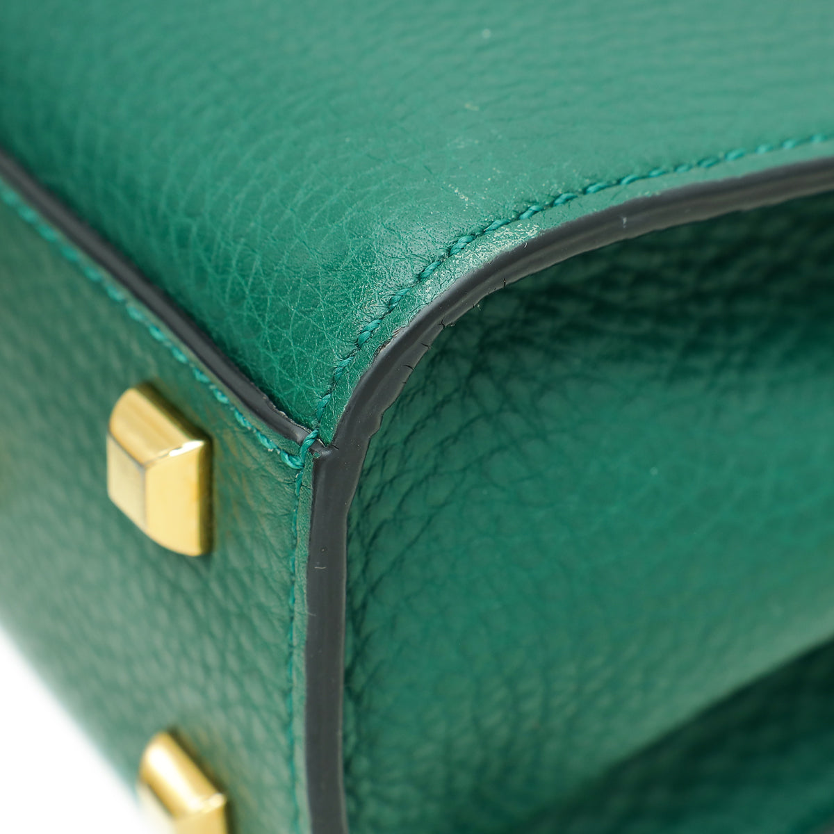 Valentino Green My Rockstud Single Handle Medium Bag