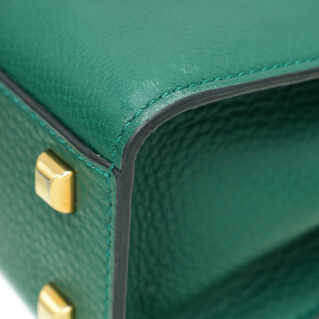 Valentino Green My Rockstud Single Handle Medium Bag