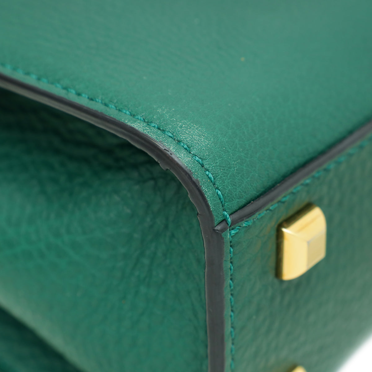 Valentino Green My Rockstud Single Handle Medium Bag