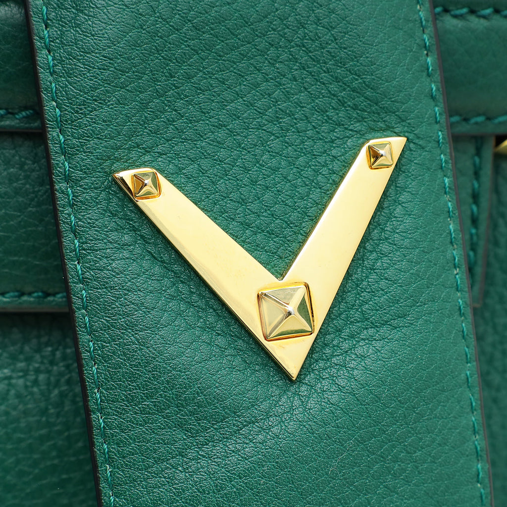 Valentino Green My Rockstud Single Handle Medium Bag