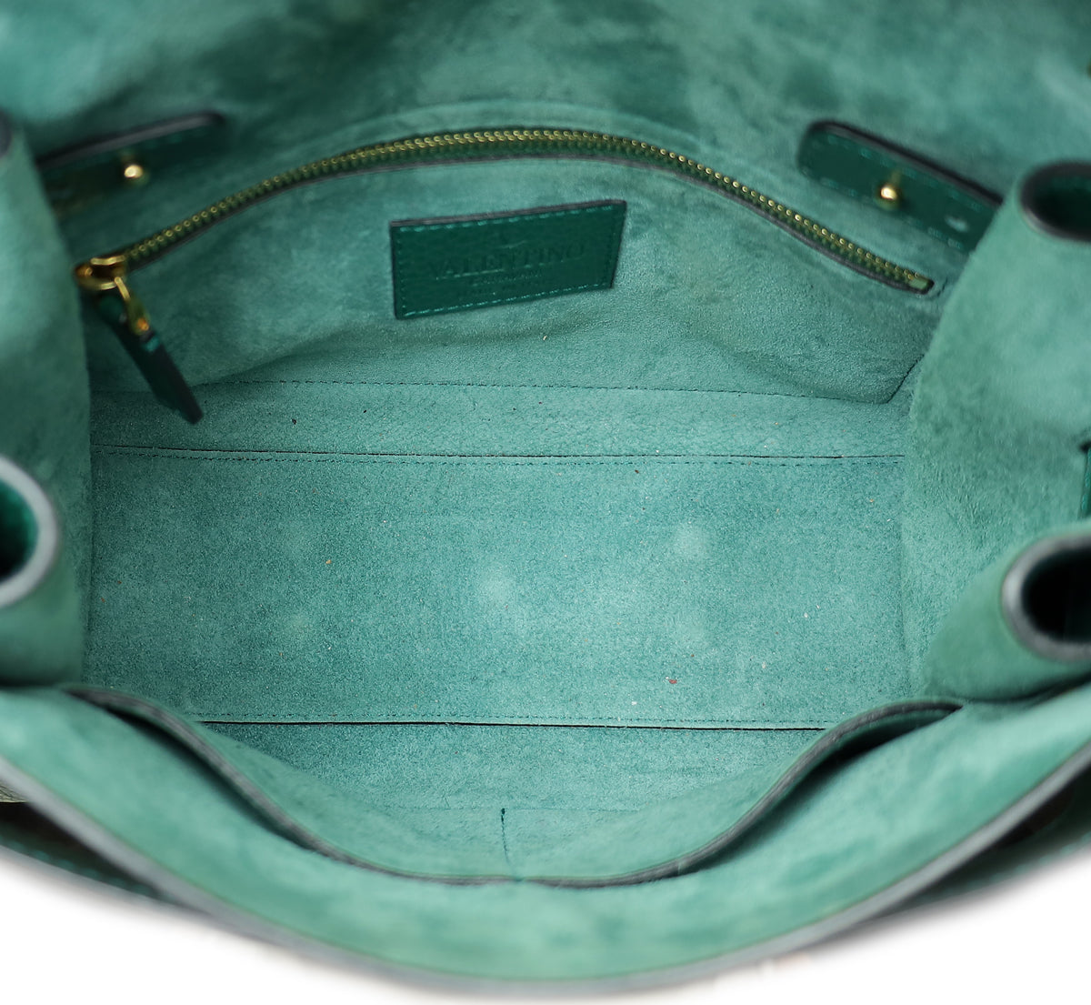 Valentino Green My Rockstud Single Handle Medium Bag