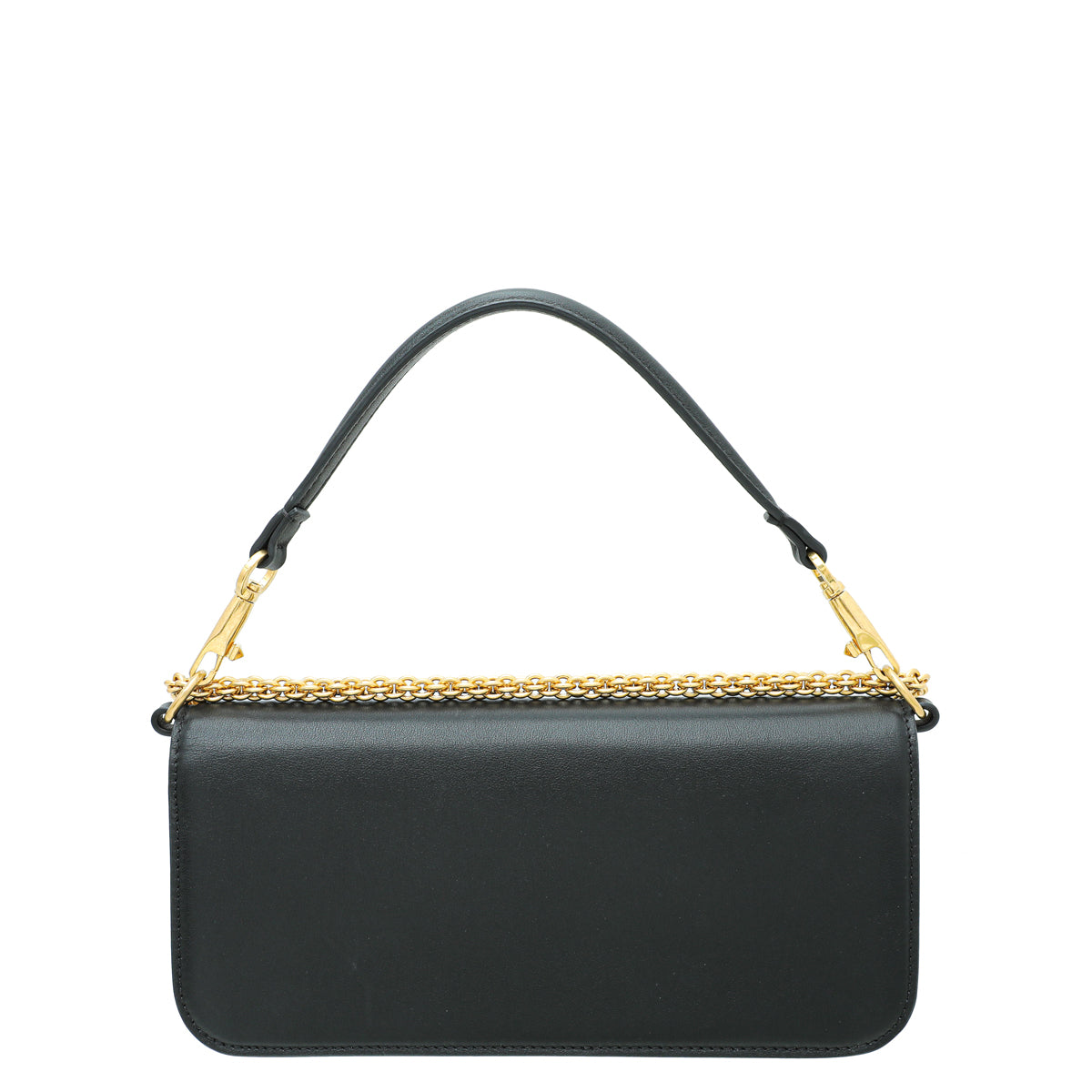 Valentino Black Loco VLogo Flap Convertible Chain Bag