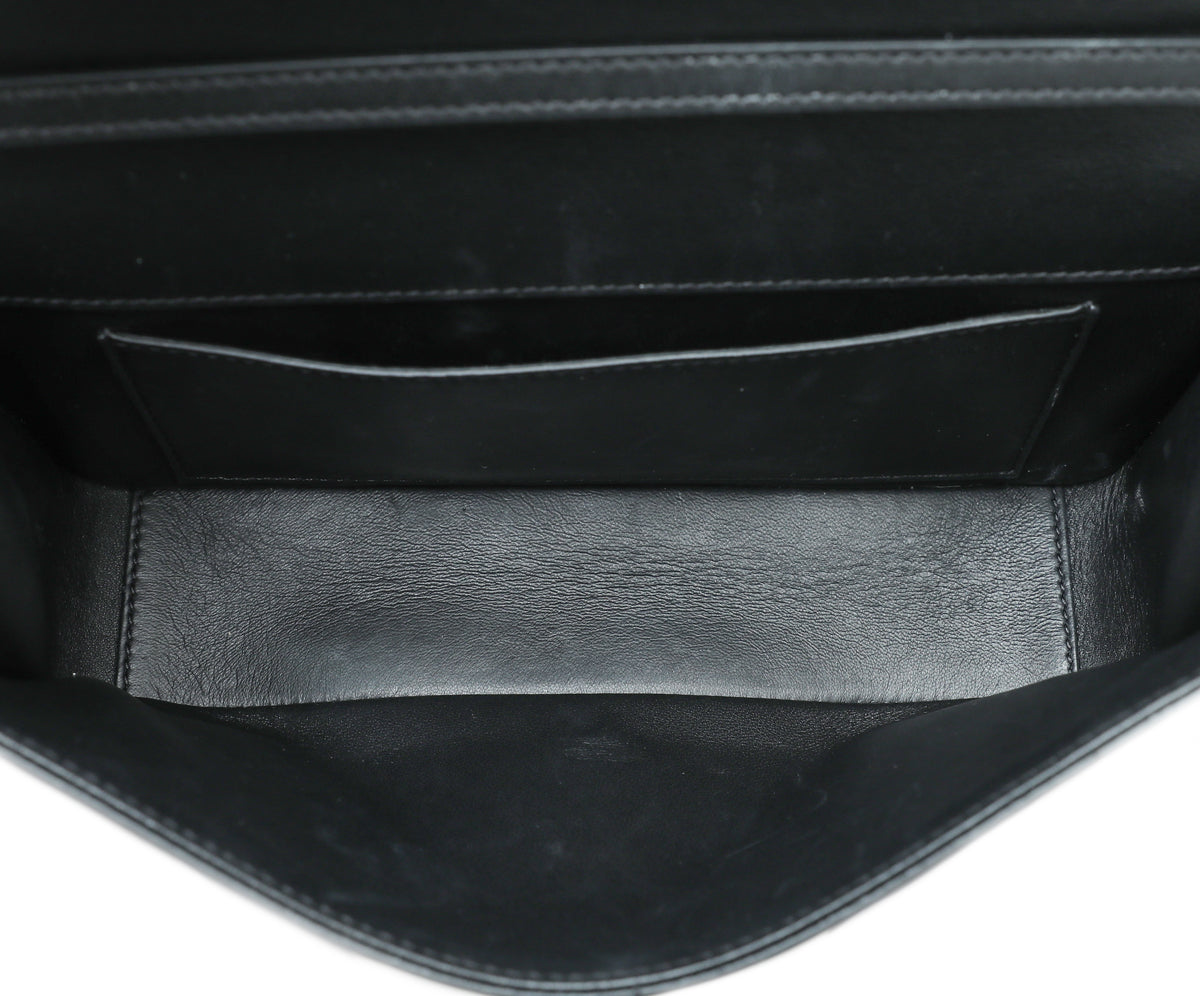 Valentino Black Loco VLogo Flap Convertible Chain Bag