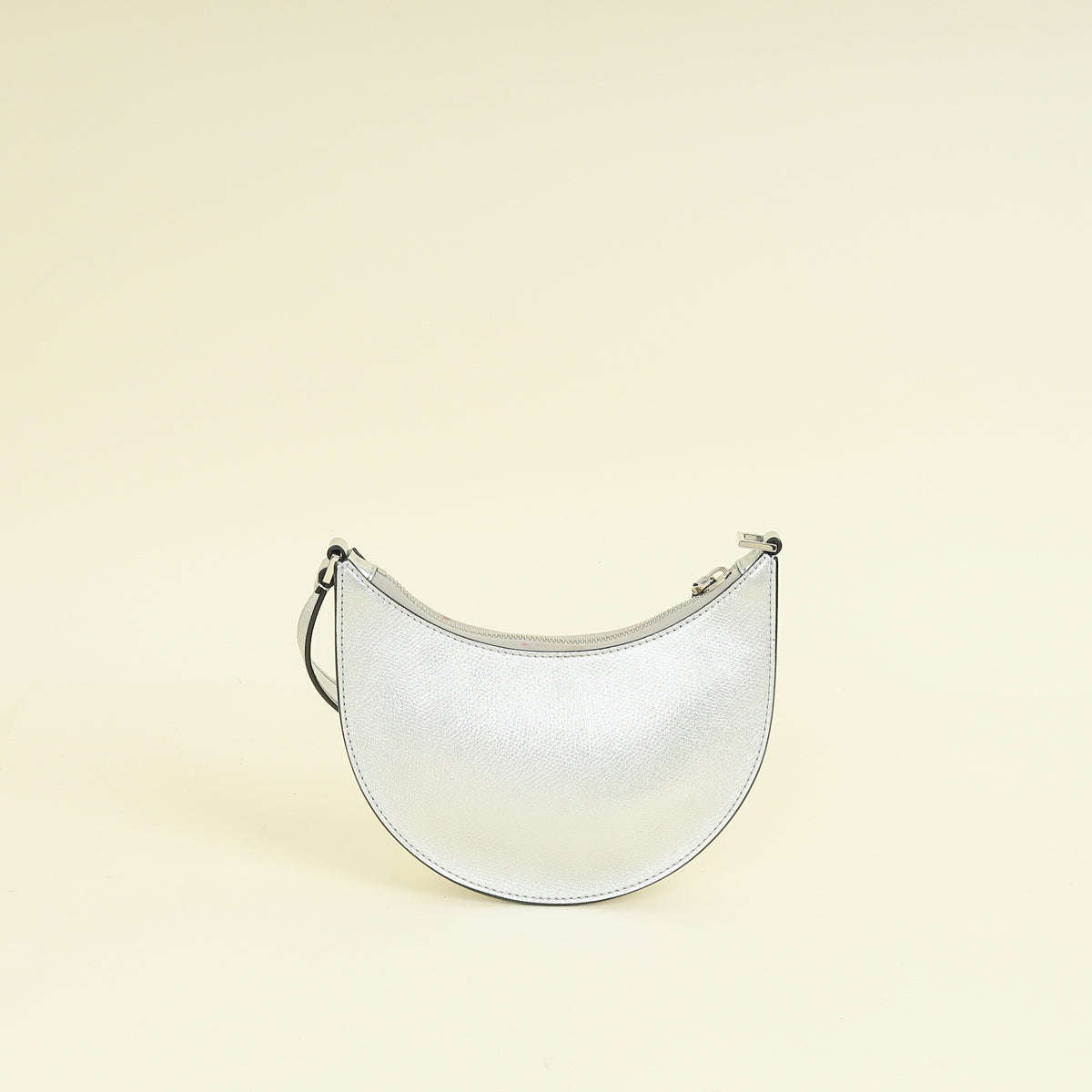Valentino Metallic Silver VLogo Hobo Mini Bag