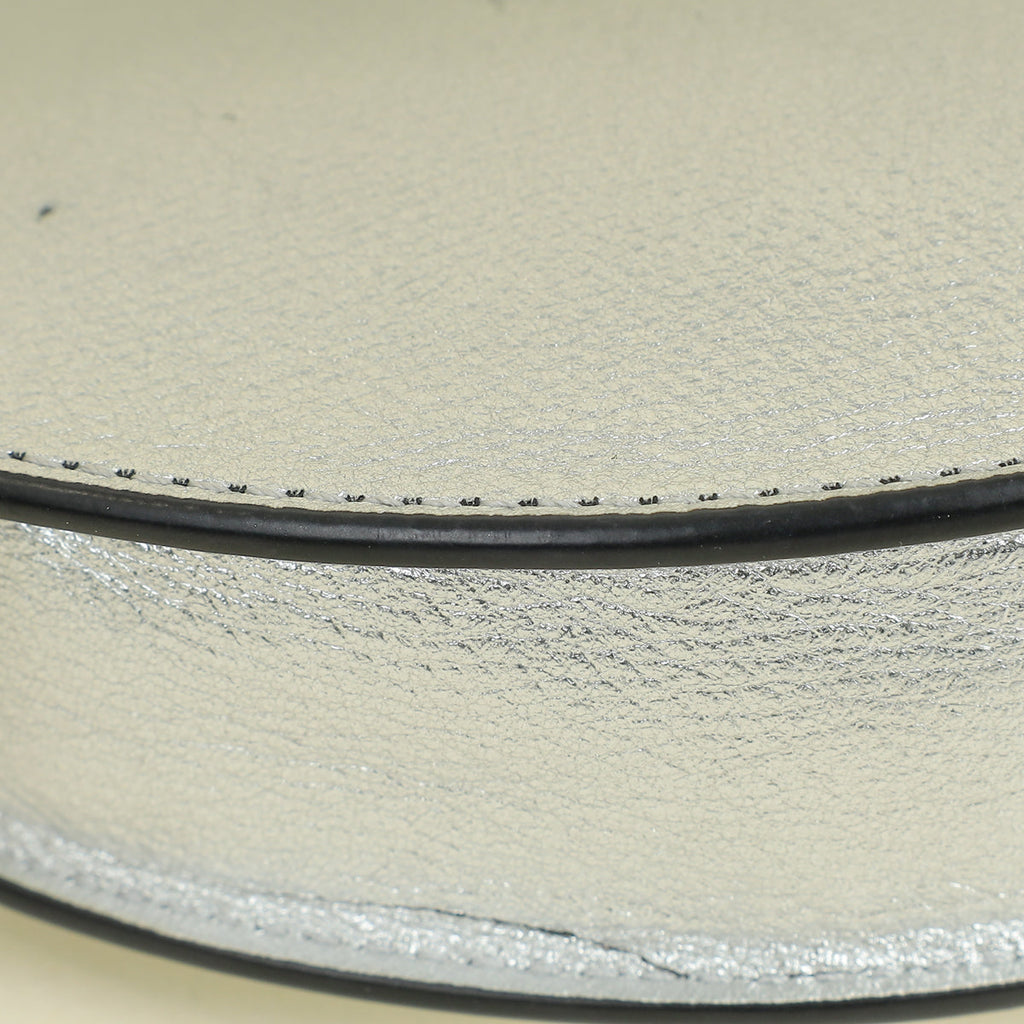 Valentino Metallic Silver VLogo Hobo Mini Bag