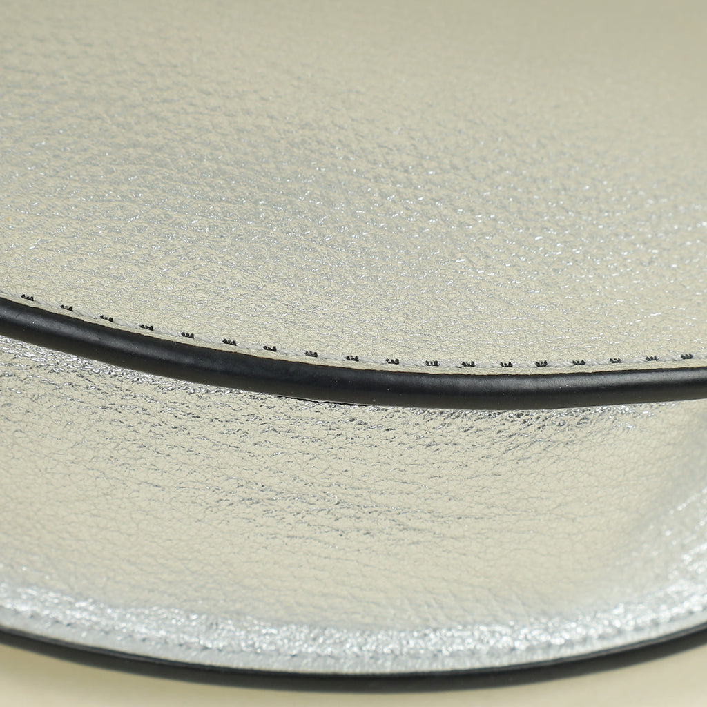 Valentino Metallic Silver VLogo Hobo Mini Bag