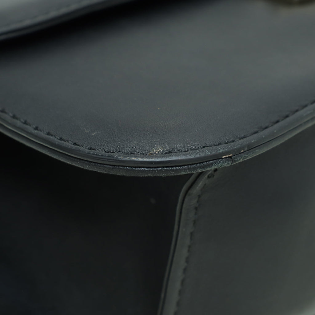 Valentino Black Glam Lock Large Flap Shoulder Bag