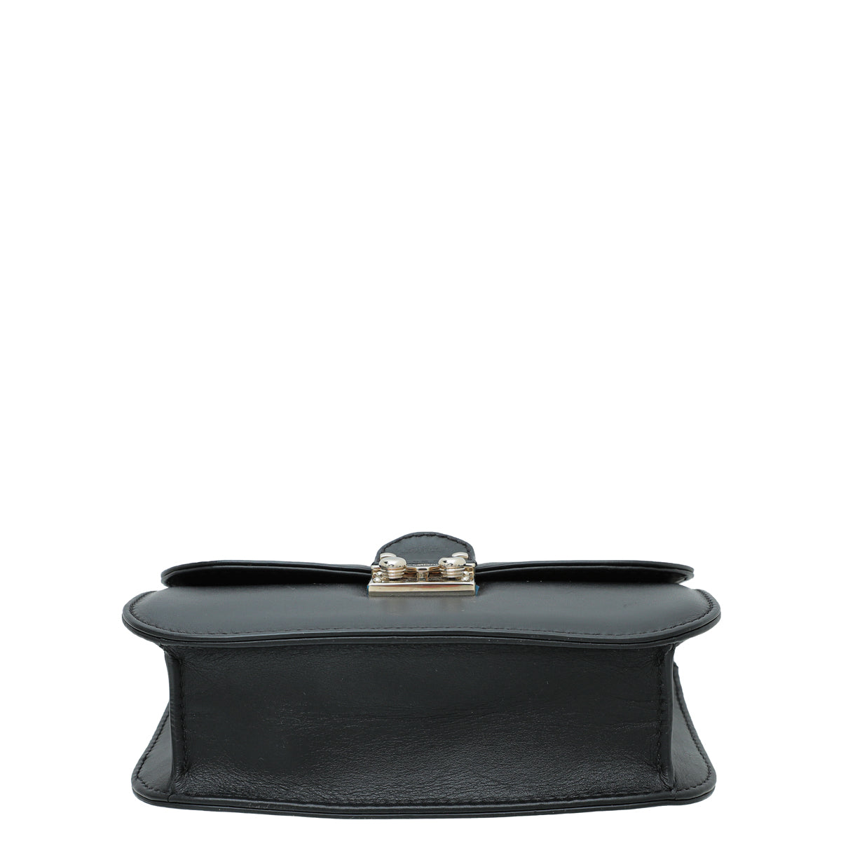 Valentino Black Glam Lock Small Flap Chain Bag